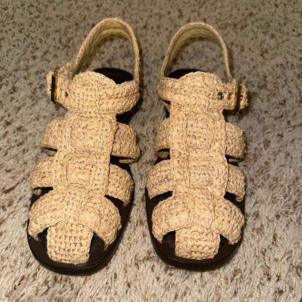 Loeffler Randall Sawyer Raffia Fisherman Sandals